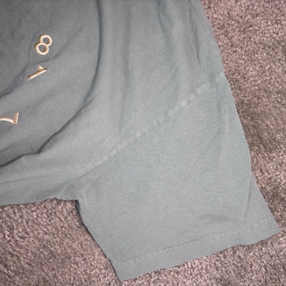 817 Fort Worth Embroidered Heavyweight Olive Green T-Shirt - Picture 4 of 4